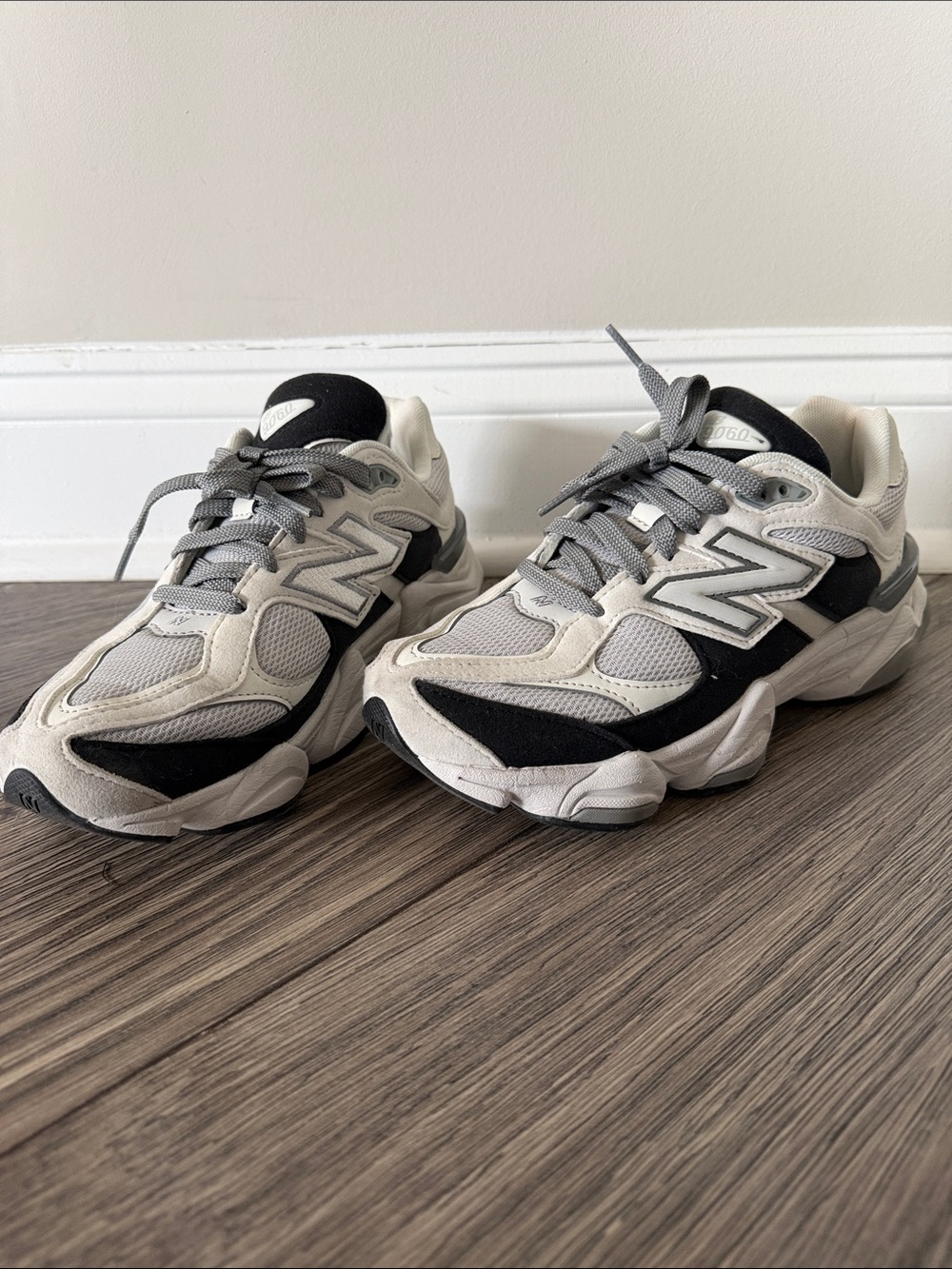 New Balance 9060 Sneakers in Black, Gray & White